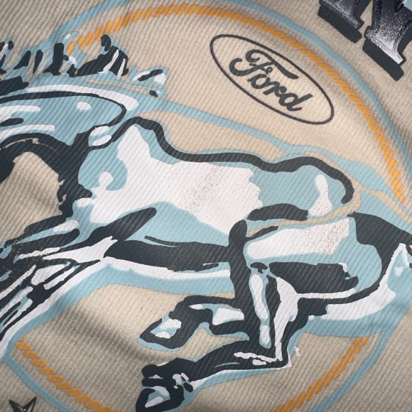 Ford Bronco Women’s Graphic Top, Beige Tan XL NWT Grayson Threads - Horse Logo - Picture 4 of 7